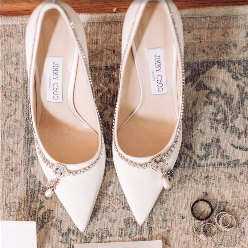 Jimmy Choo White Pumps